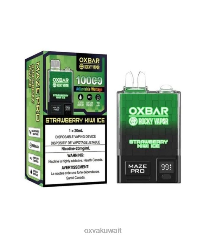 OXVA OXBAR MAZE PRO 10000 Oxva E Cig جليد الفراولة والكيوي R44NF27