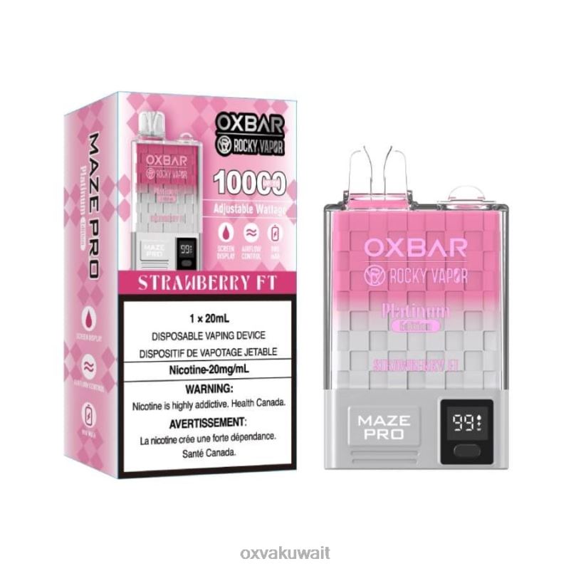 OXVA OXBAR MAZE PRO 10000 Oxva فيب قدم الفراولة R44NF13