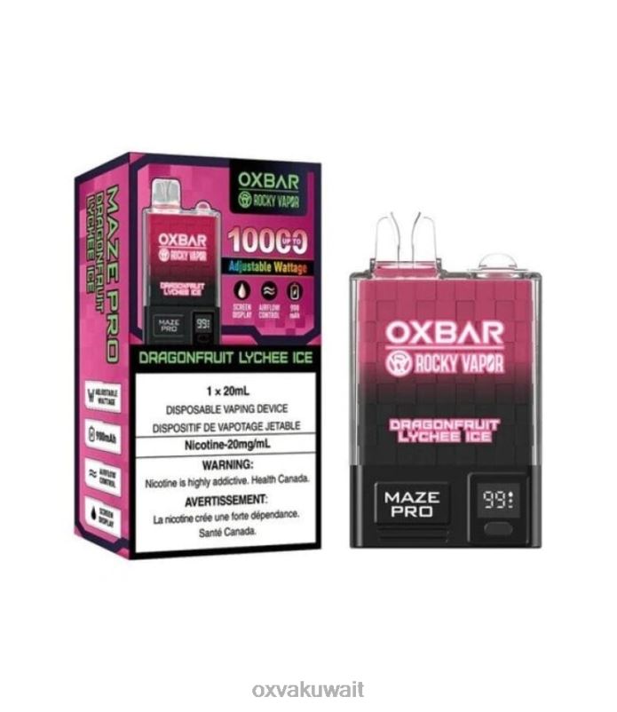 OXVA OXBAR MAZE PRO 10000 Oxva Vape Sale دراجونفروت ليتشي الجليد R44NF25
