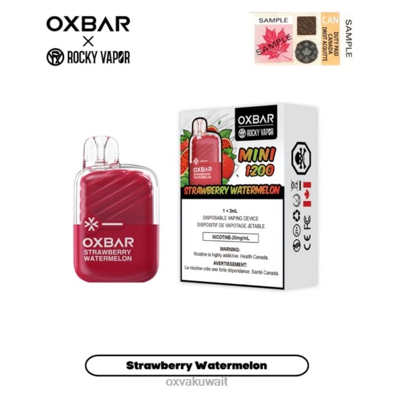 OXVA OXBAR MINI 1200 Oxva Puff الفراولة والبطيخ R44NF18