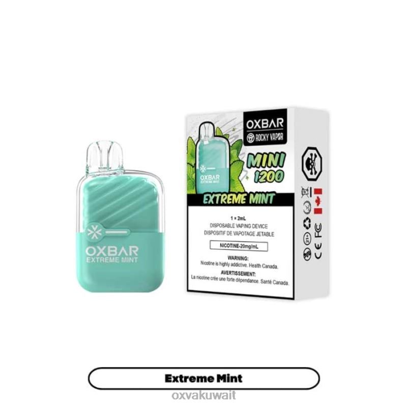 OXVA OXBAR MINI 1200 Oxva Puff النعناع المدقع R44NF8