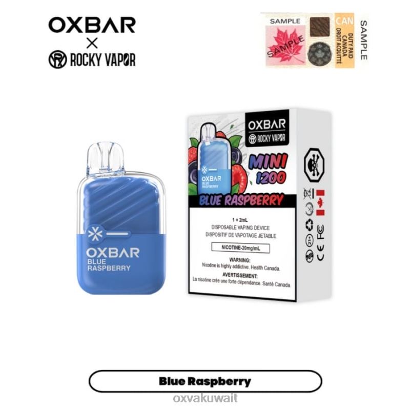 OXVA OXBAR MINI 1200 Oxva Vape Kuwait توت ازرق R44NF24