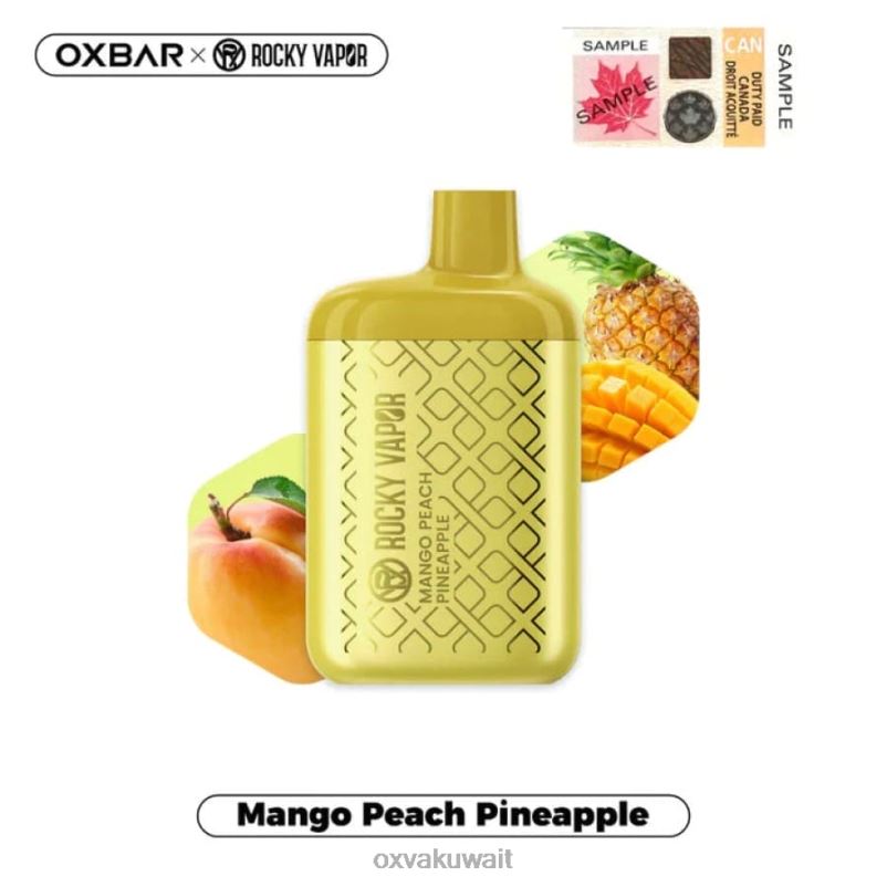 OXVA OXBAR 4500 Oxva الكويت مانجو خوخ أناناس R44NF32