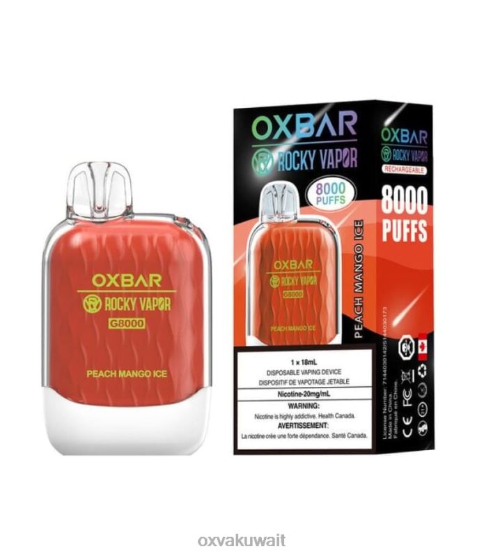 OXVA OXBAR G8000 Oxva Vape Flavors ثلج مانجو خوخ R44NF39