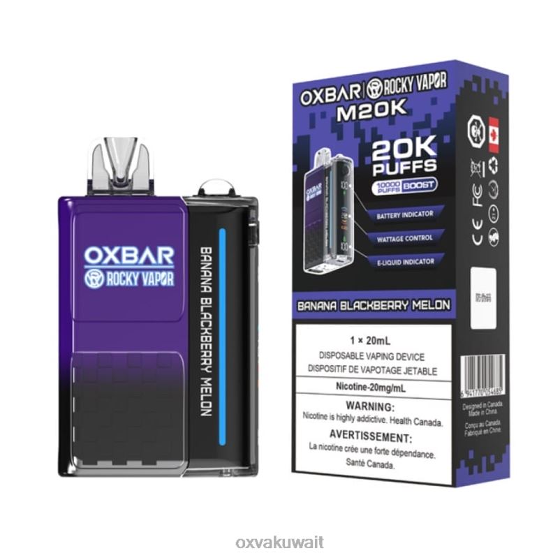 OXVA OXBAR M20K Oxva Kuwait موز، توت أسود، بطيخ R44NF1