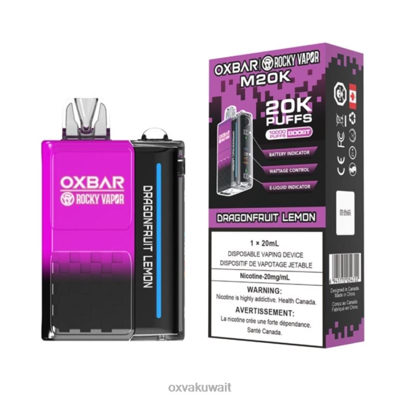 OXVA OXBAR M20K Oxva Vape Kuwait ليمون فاكهة التنين R44NF4