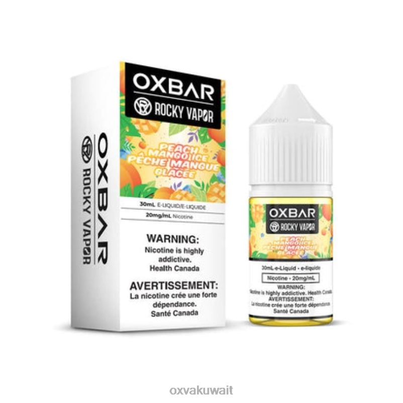OXVA OXBAR Oxva Puff ثلج مانجو خوخ R44NF58 30 مل ملح نيكوتين