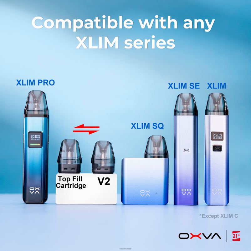 OXVA XLIM V3 Oxva فيب رمادي R44NF83 تعبئة الجزء العلوي من الخرطوشة